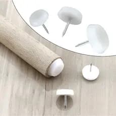 Kit C/ 50 Sapata Para Pés De Móveis C/ Prego Deslizante