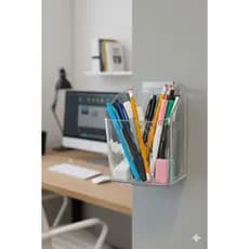Suporte Adesivo Organizador Para Banheiro Porta Escova Pasta Dental E Trecos Compacto Moderno E Prático