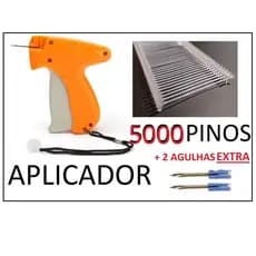 Kit Etiquetadora Aplicador de Etiquetas / Tag + 5000 Pinos Plásticos + 2 Agulha p Roupas e Tecidos