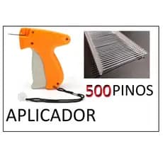 Kit Etiquetadora Aplicador de Etiquetas / Tag + 500 Pinos Plástico p Roupas e Tecidos