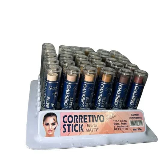 Box C/30 Unds Corretivo Facial Stick Bastão Kyrav