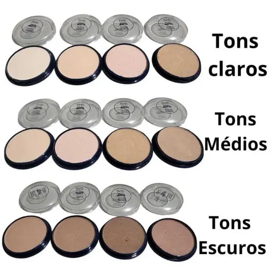 Kit C/12 Pó Cores 4 Claras 4 Médias e 4 Escuras Kyrav