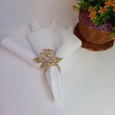 Anél Porta Guardanapo Prendedor Mesa Posta Madeira Decoração Sousplat MDF Cru - Diversos Modelos