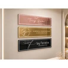 Placa Identificação Sinalização De Porta Personalizada 1un - 30x9cm Acrílico Alta qualidade Identificação Consultório