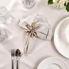 Kit 10un Festa Porta Guardanapo Mesa Decoração Lindos Mdf cru branco Mesa Posta Modelos Moderno