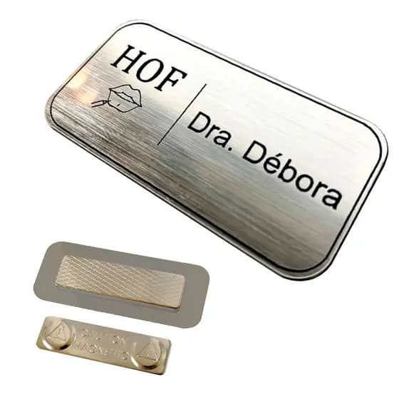 Botton / Broche Empresa Magnético Personalizado Espelhado Acrilico / Escovado