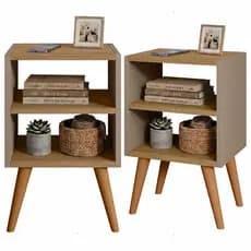 Kit 2 Mesa De Cabeceira Mesa Decorativa Quarto Melissa - São 2 UNIDADES, OFERTA RELAMPAGO  - Inova Decor