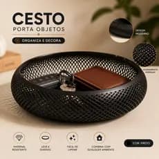 Cesto Organizador Porta Objetos Decorativo Mesa Bandeja Organizadora Moderna Multiuso Minimalista