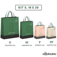 Sacola Presente o Boticário - Tamanhos P, M e G - Kit 2 e 3