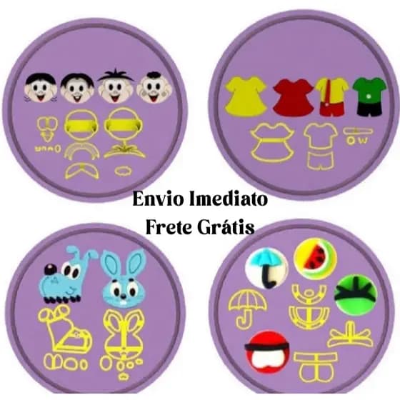 Mega Kit de Cortadores Turma da Mônica 5 cm