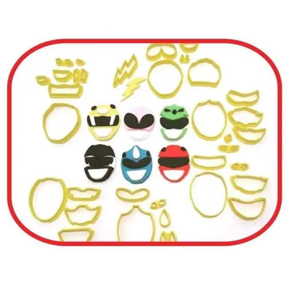 Kit Cortador Power Rangers 5 cm.