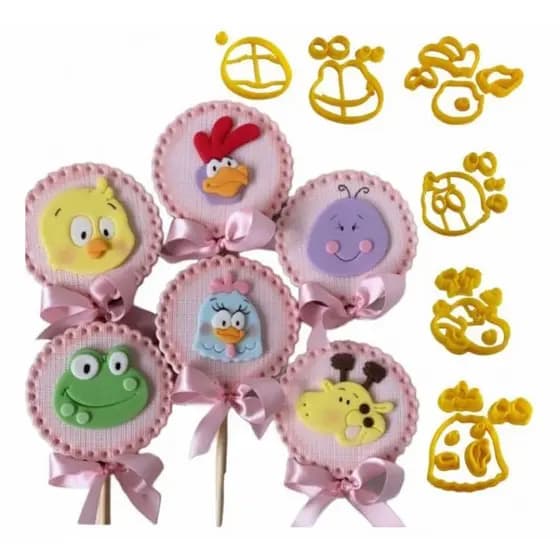 Kit Cortador Galinha Pintadinha 6 cm