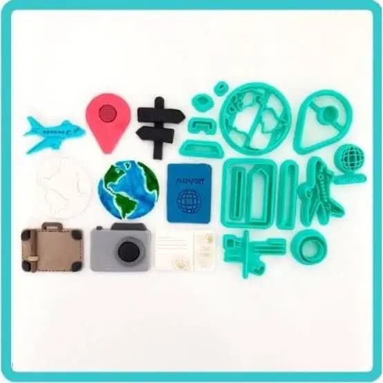 Kit Cortador Viagem ao Mundo 5 cm.