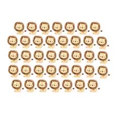 Apliques Leãozinho Safari 3,5 cm com 35 unidades.