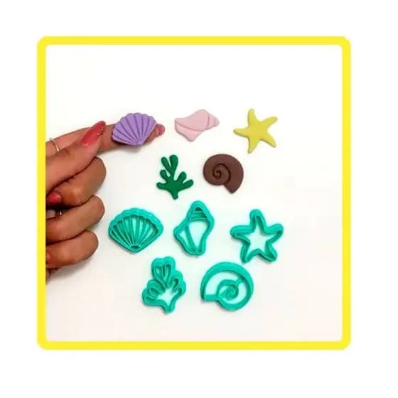 Kit Mini Cortadores Fundo do Mar 3,5 cm