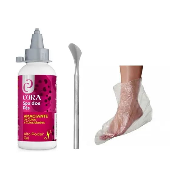 Amaciante Removedor Calos Calosidade Calox Gel + Espátula + 10 Botinhas Descartáveis