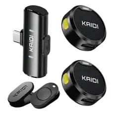 Microfone  Lapela USB-C Kaidi KMF4-C / KMF5- C / KMF6-C Serve em Android  e Iphone 15 Pro  em diante