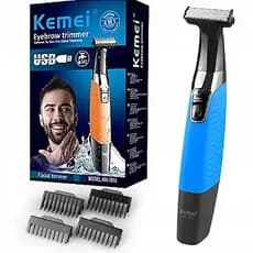 Barbeador Aparador de Pelos Kemei KM- 1910 Portátil Bivolt