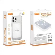 Carregador Portátil Magnético por Indução 10.000mAh A'Gold BTE07 Compatível com iPhones MagSafe (XR, 11, 12, 13, 14, 15,