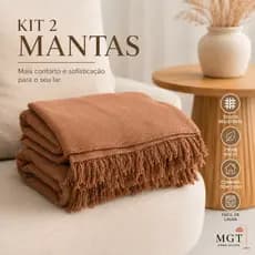 Kit 2 Mantas Para Sofá Luxo Gigante 120x210 Tipo Capa De Sofá Protetora