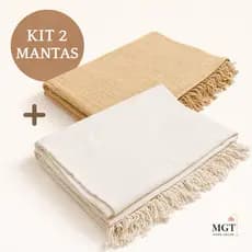 Kit 2 Mantas 210 X 120 Para Sofá/Cama Gigante Grande Decorativa Protetora Luxo