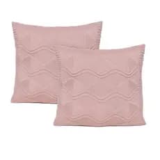 Kit 2 Capas De Almofadas Tricot Decorativa Sofá Cama Relevo