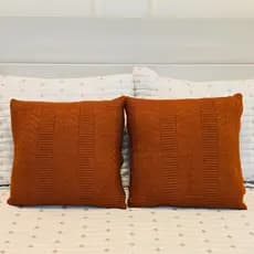 Kit 2 Capas De Almofadas Tricot Decorativa Sofá Cama Links