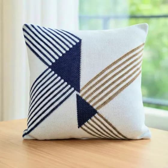 Kit 2 Capas De Almofadas Tricot Sofá Cama Zenit Home Decor 45x45cm