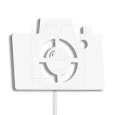 Luminária Abajur Parede Câmera Madeira G9 30cm Decoração