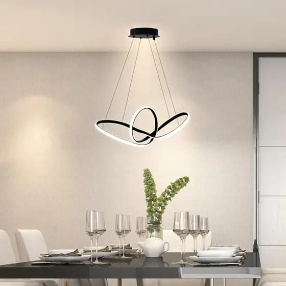 Lustre Pendente De Teto Led Para Sala Quarto Infinity Moderno 3 Em 1 Bivolt