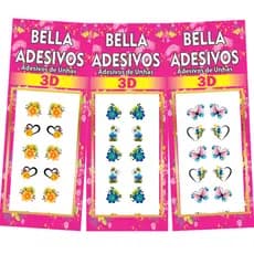 500 adesivos de unha 3d  Pelicula artesanal Bella