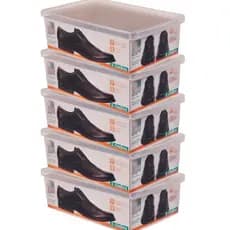Caixa Plástica Transparente Sapatos Grande - Organização Closet Premium
