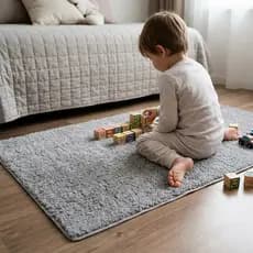Tapete 50x100 Cinza Oásis Classic Infantil Cozinha Quarto Bebê