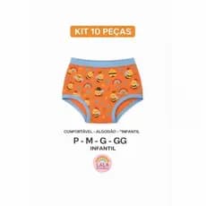 Kit 10 Calcinhas Box Shortinho Confortável Algodão Menina Roupinha