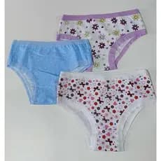 kit 03 calcinha tradicional infantil confortável 3 peças
