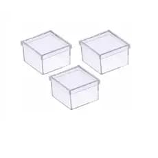 Caixinha Acrílica 4x4 - Kit com 50 unidades - CRISTAL