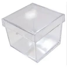 Caixinha Acrílica 5x5 cm - Festas - Lembrancinhas - 10 UNIDADES