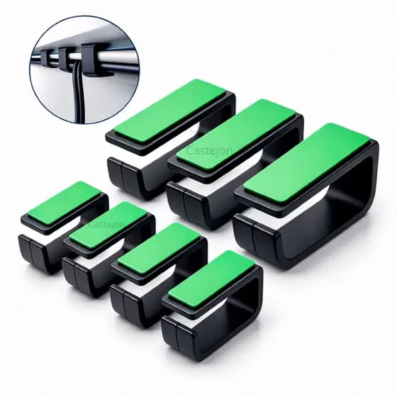 Passa Fios Kit Organizador de Cabos Para Esconder Fios Embaixo da Mesa Gamer Setup Resistente Organização