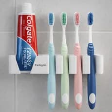 Suporte de Parede Para Escovas e Pasta de Dente