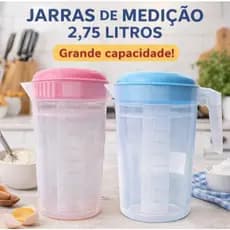 JARRA COM MARCAÇÃO DE MEDIDAS- LIVRE DE BPA -2,75L - SUCO, ÁGUA, REFRESCO, LEITE-CASA/RESTAURANTE