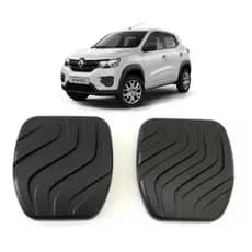 Kit Capa de pedais de borracha Linha Renault Kwid - Pedaleira  Freio e Embreagem Capa Pedal