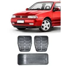 Kit Capa de pedais de borracha VW Gol Bola Parati Saveiro 1995 até 2004 - jogo Pedaleira  Freio  Embreagem Acelerador