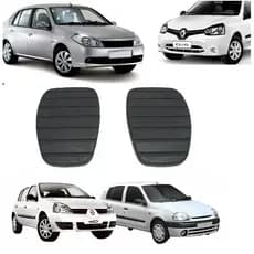 Kit Capa de pedais de borracha Linha Renault Clio 1999 até 2016 Pedaleira Freio Embreagem Capa Pedal