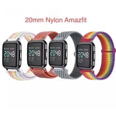 Pulseira Nylon 20mm para Relógios Amazfit/Bip e Similares Cores Variadas