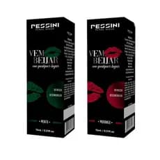 Spray Vem Beijar Sabores Aromatizante Bucal Morango ou Menta 15ml Pessini
