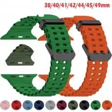 Pulseira OCEANO STRATO silicone série 10,9,8,7,6,5,4,SE 38mm 40mm 41mm 42mm 45mm 49mm ULTRA