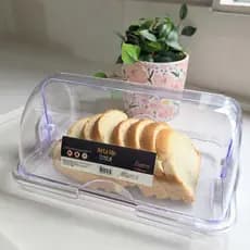 Porta Pão em Acrílico com Tampa Articulável – Acesso Prático e Higiene Garantida