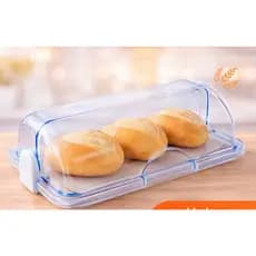 Porta Pão Cristal Armazenador Com Tampa Articulada Para Pães e Bolos