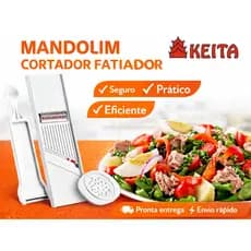 Kit 4 em 1 Cortador Fatiador Ralador e Descascador de Legumes com Protetor – Mandolim
