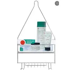 Prateleira Suporte Porta Shampoo Sabao Sabonete Saboneiteira Para Banheiro Saboneteira De Aço Em Cromado Ou Branco Cozinha